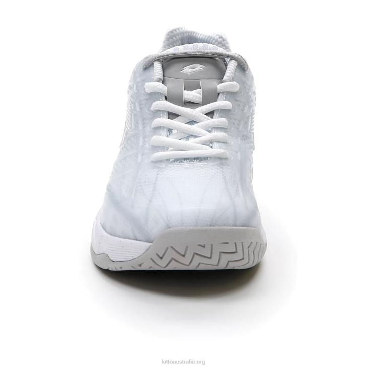 Women Lotto 204N757 All White/Silver Metal 2 Mirage 300 Spd W