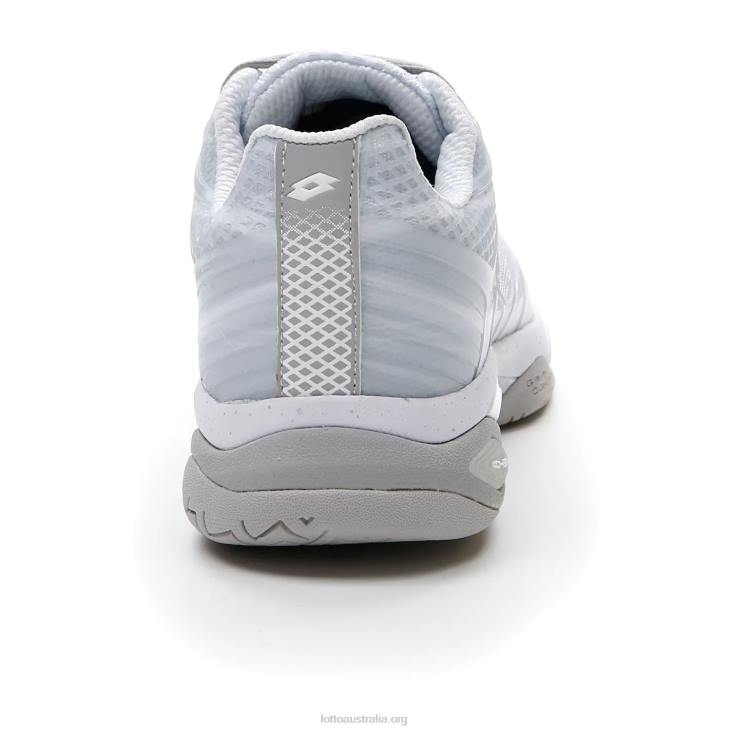 Women Lotto 204N757 All White/Silver Metal 2 Mirage 300 Spd W