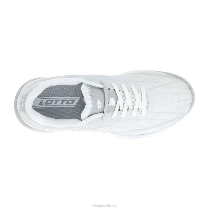 Women Lotto 204N757 All White/Silver Metal 2 Mirage 300 Spd W