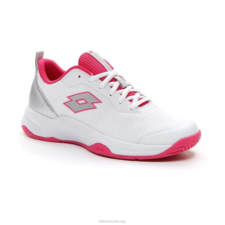 Women Lotto 204N761 All White/Silver Metal 2/Glamour Pink Mirage 600 Alr W