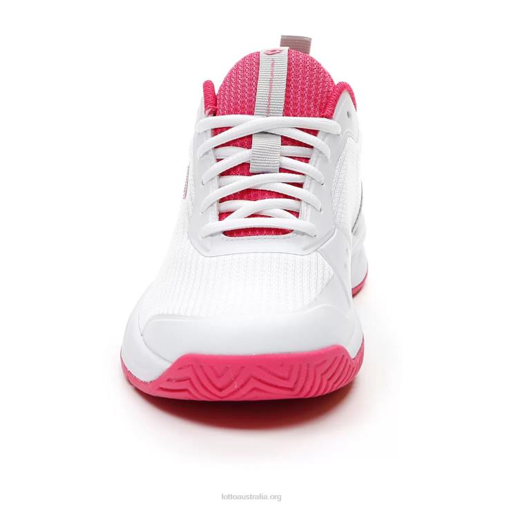 Women Lotto 204N761 All White/Silver Metal 2/Glamour Pink Mirage 600 Alr W