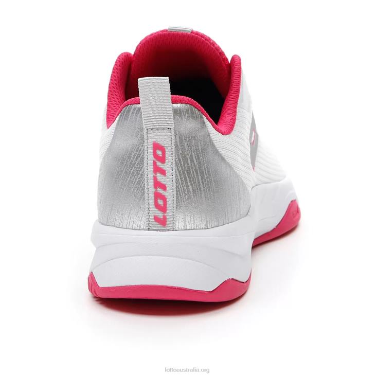 Women Lotto 204N761 All White/Silver Metal 2/Glamour Pink Mirage 600 Alr W