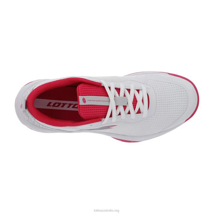 Women Lotto 204N761 All White/Silver Metal 2/Glamour Pink Mirage 600 Alr W