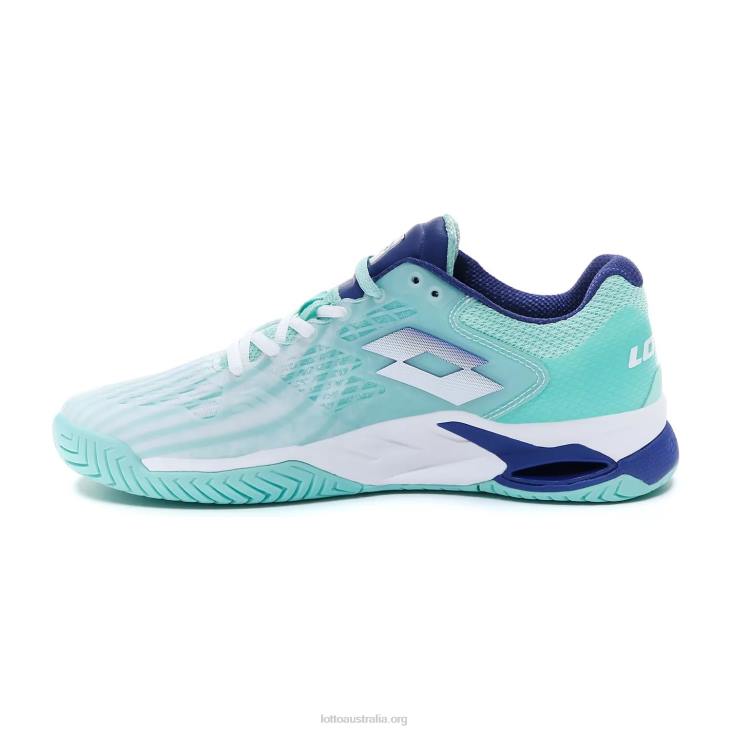 Women Lotto 204N766 All White/Sodalite Blue/Green Cabbage Mirage 100 Spd W