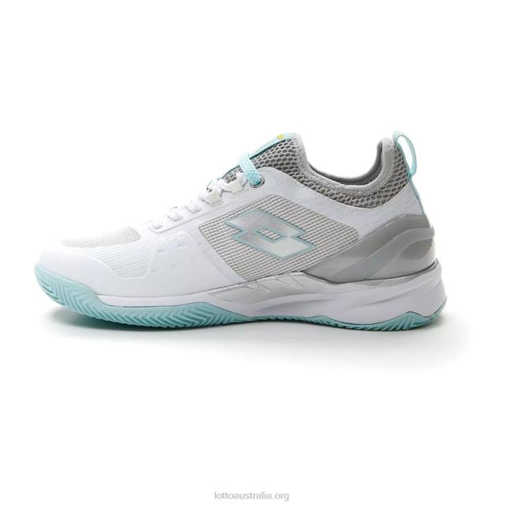 Women Lotto 204N771 All White/Silver Metal 2/Blue Paradise Mirage 200 Cly W