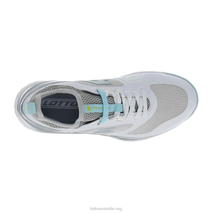 Women Lotto 204N771 All White/Silver Metal 2/Blue Paradise Mirage 200 Cly W